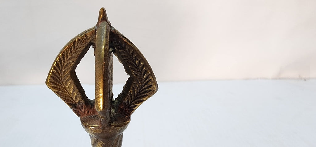 Vintage BRASS PRAYER BELL Tibetan Buddhist Prayer Meditation Bell Ornate India