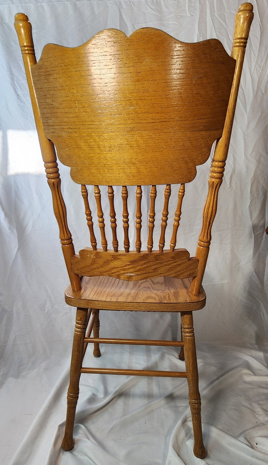 Vintage Antique Press Back Chairs Including 1 Armchair