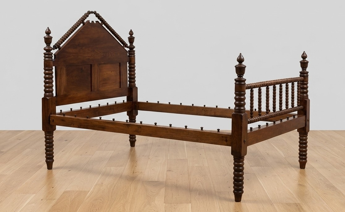 19th Century  Antique Jenny Lind Rope Bed