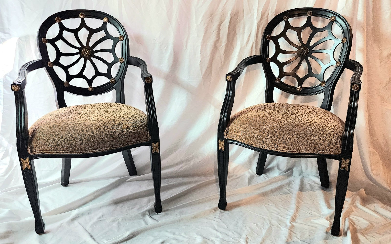 CASA STRADIVARI Spider Back Chairs - A Pair