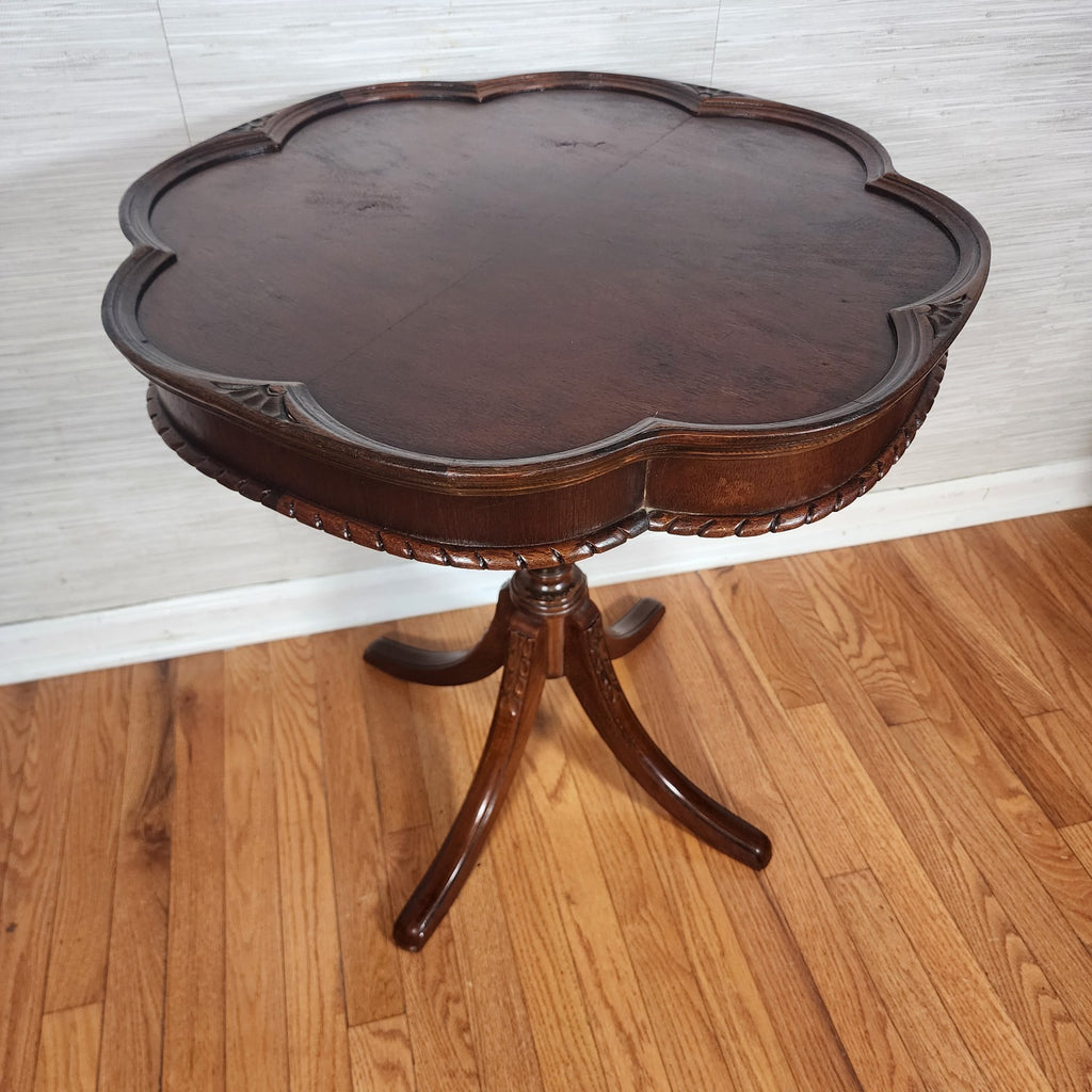 Antique Vintage Pedestal Pie Crust Table