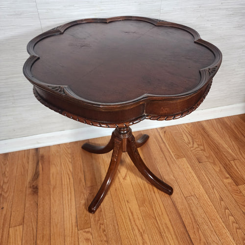 Antique Vintage Pedestal Pie Crust Table
