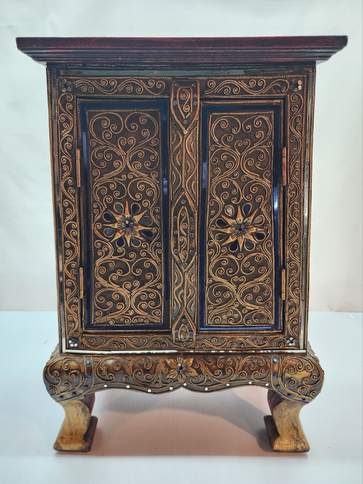 Asian Ornate Decorative Cabinet