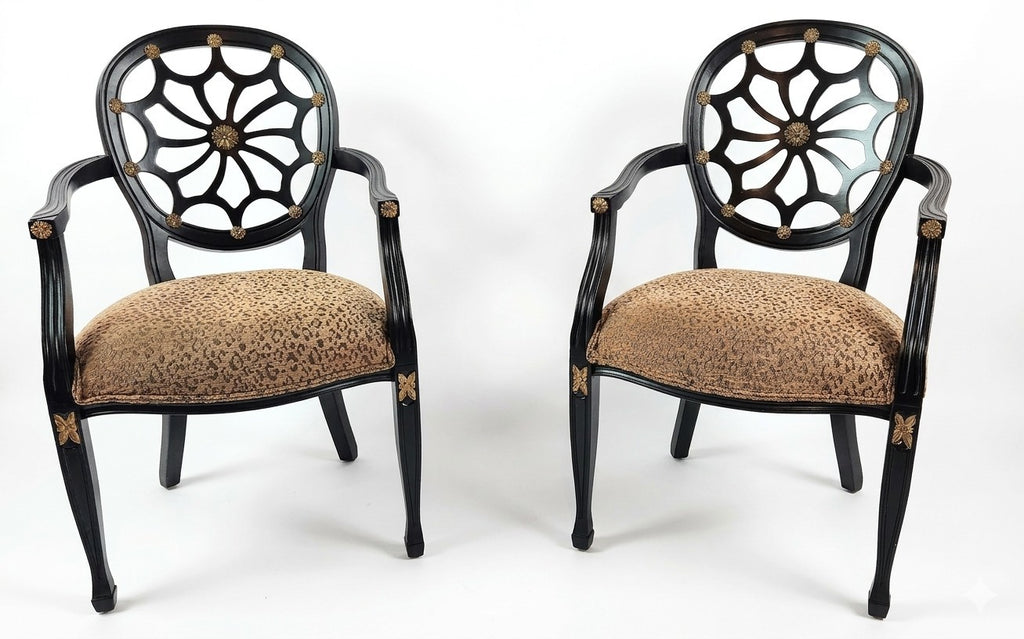 CASA STRADIVARI Spider Back Chairs - A Pair