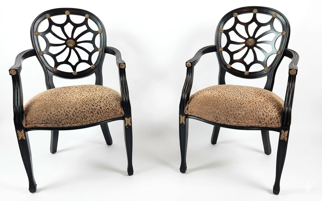 CASA STRADIVARI Spider Back Chairs - A Pair