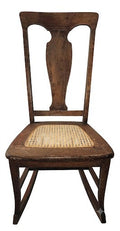 Antique American Cane Rocking Chair
