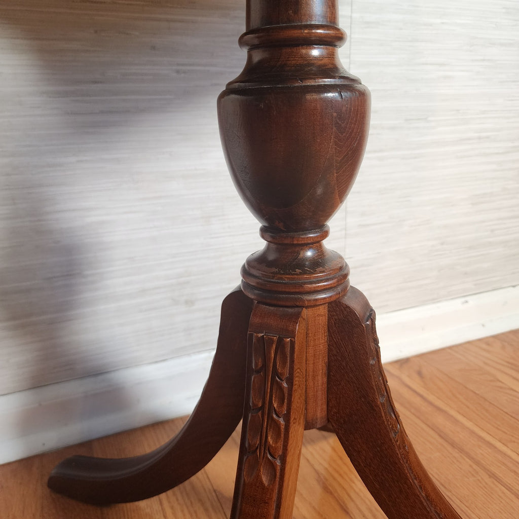 Antique Vintage Pedestal Pie Crust Table