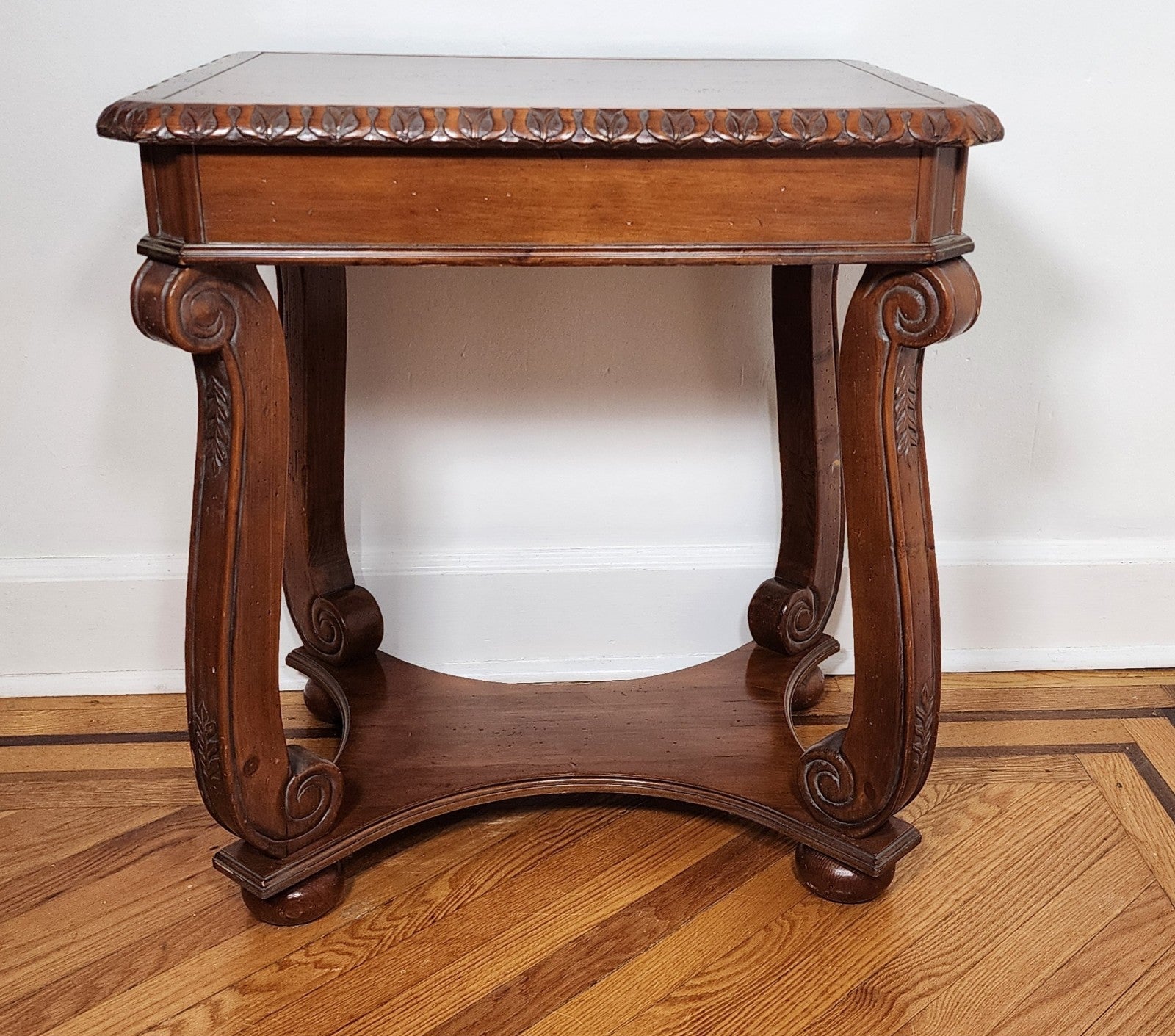 Vintage Butler Cherry Lift Top Game Table With Games and Pieces