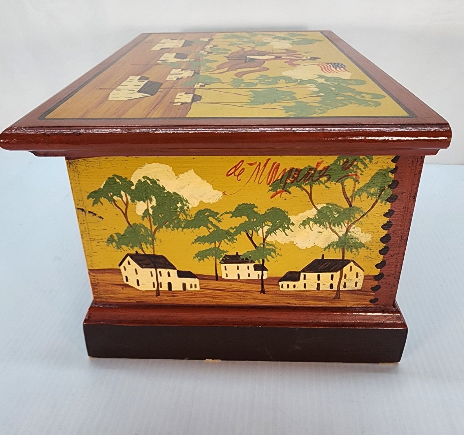 Fair Acres Don Andres Hand Painted Folk Art Box
