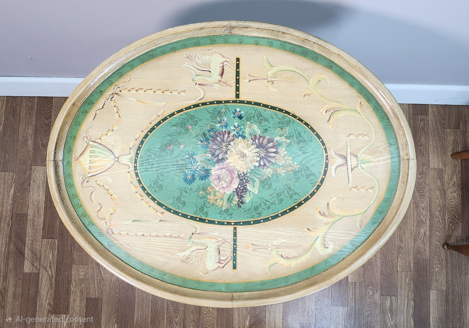 Vintage Painted Flip Top Table