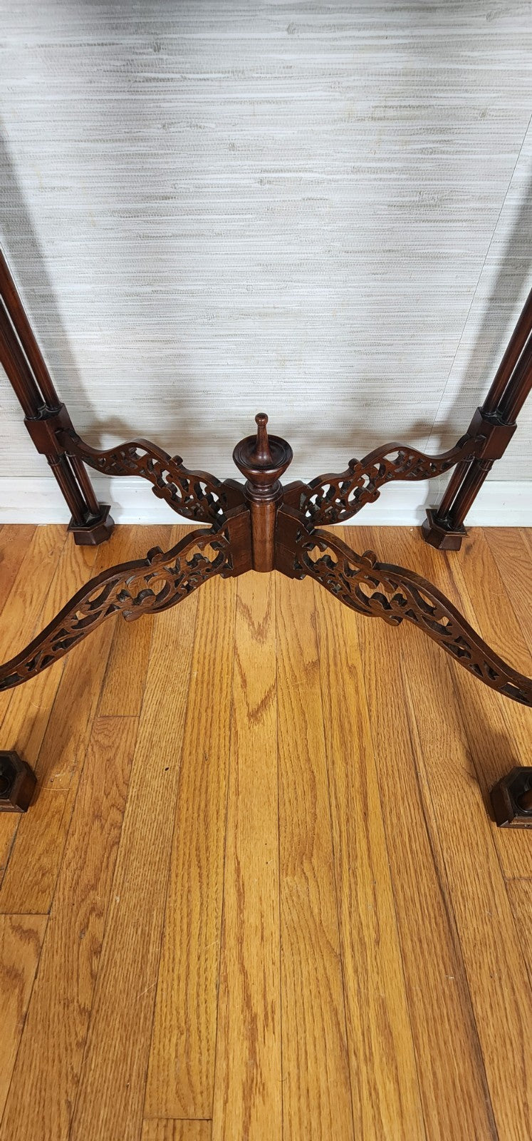 Chinese/Asian Chippendale Style Wood-Carved  Tea Table