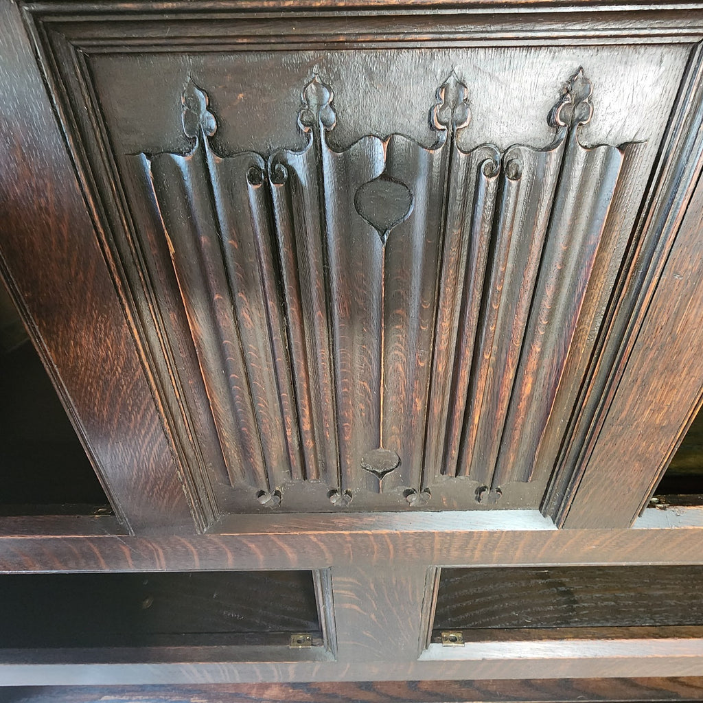 Antique Jacobean Console Entry Cabinet