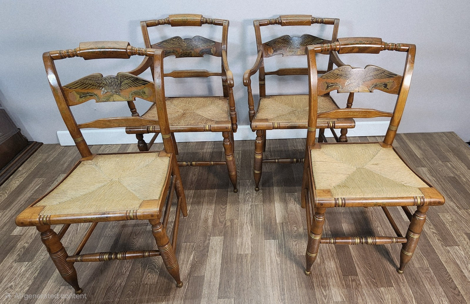 Ethan Allen American Hitchcock Chairs - Set of 4 -Including 2 Armchairs