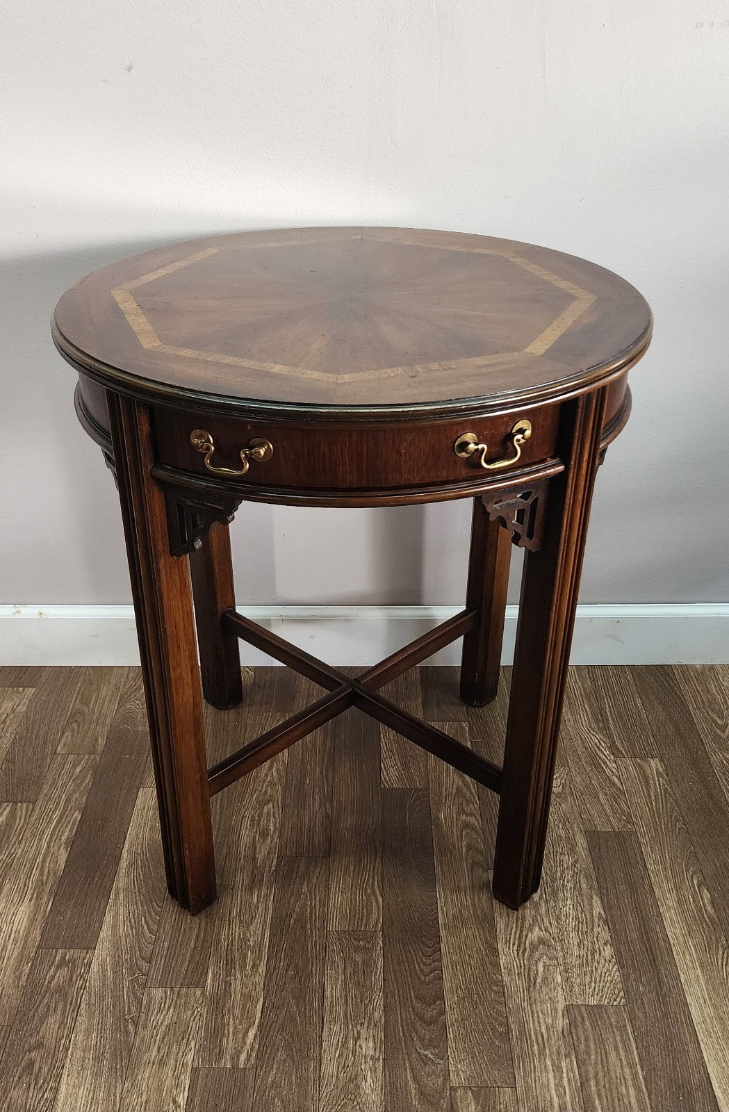 Lane Hollywood Regency Inlay Side End Table