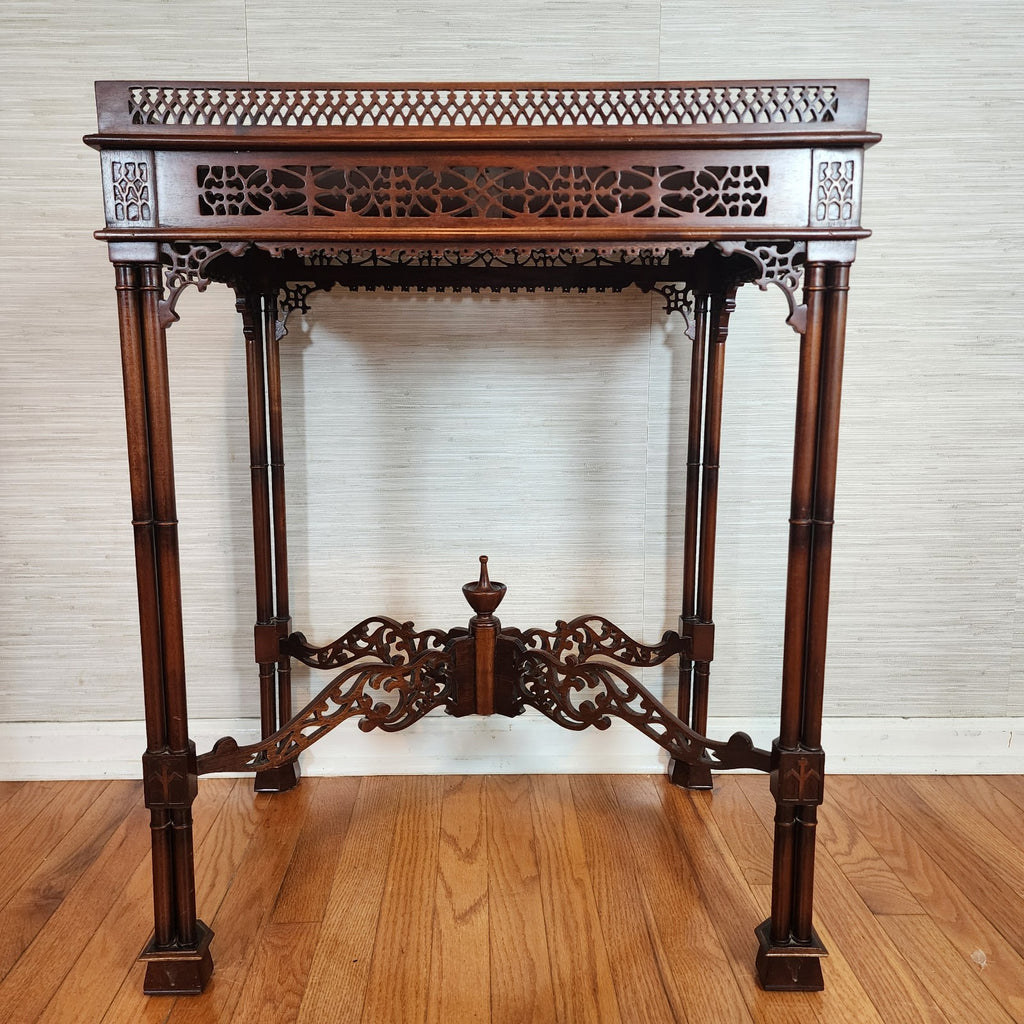 Chinese/Asian Chippendale Style Wood-Carved  Tea Table