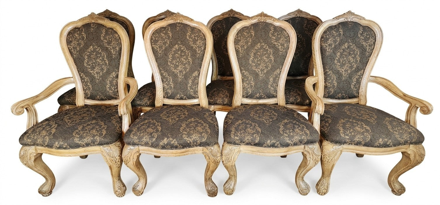 Vintage American Drew Dining Chairs Includes 2 Arm Chairs