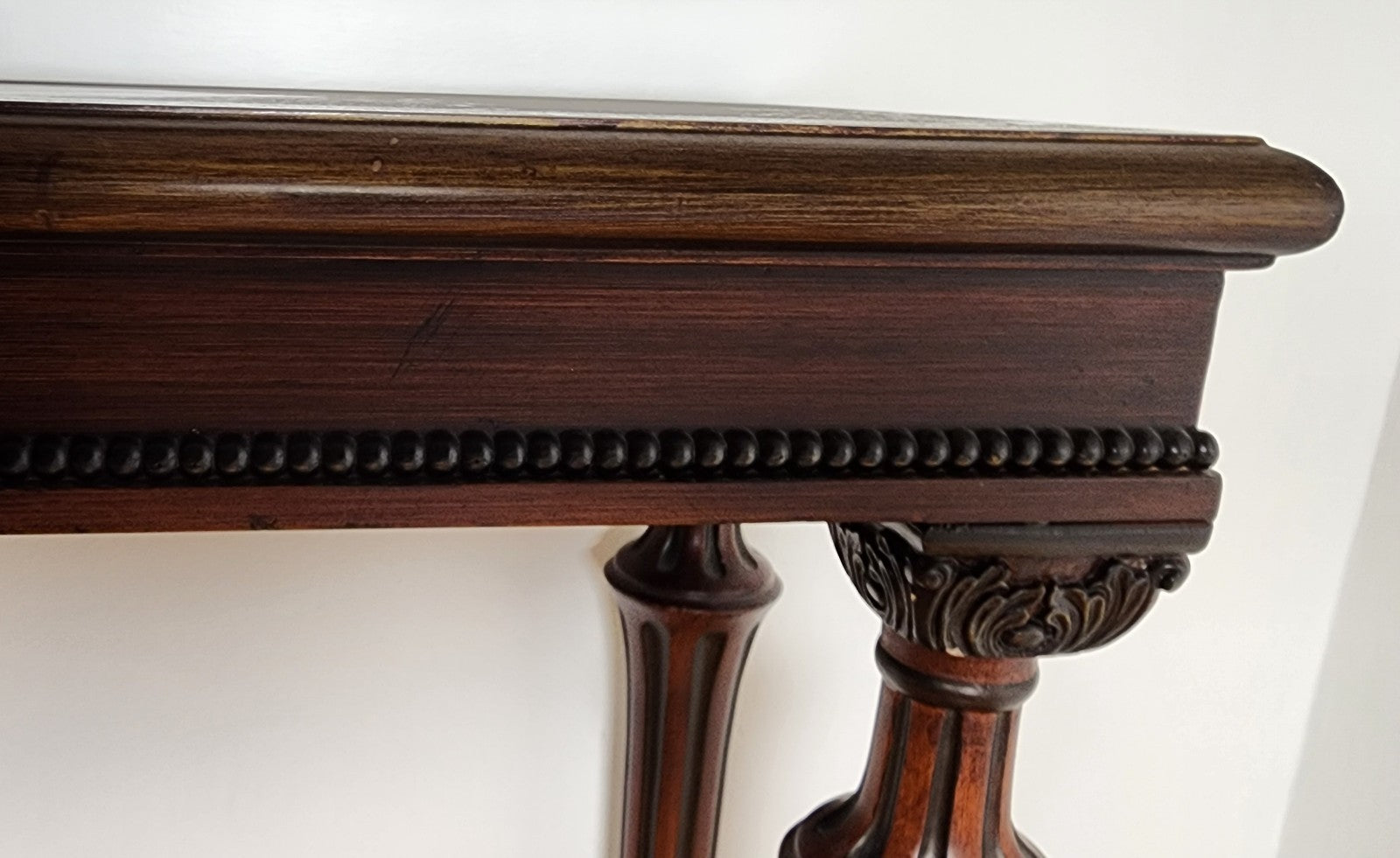 Glass Top Wood Console or Entry Table