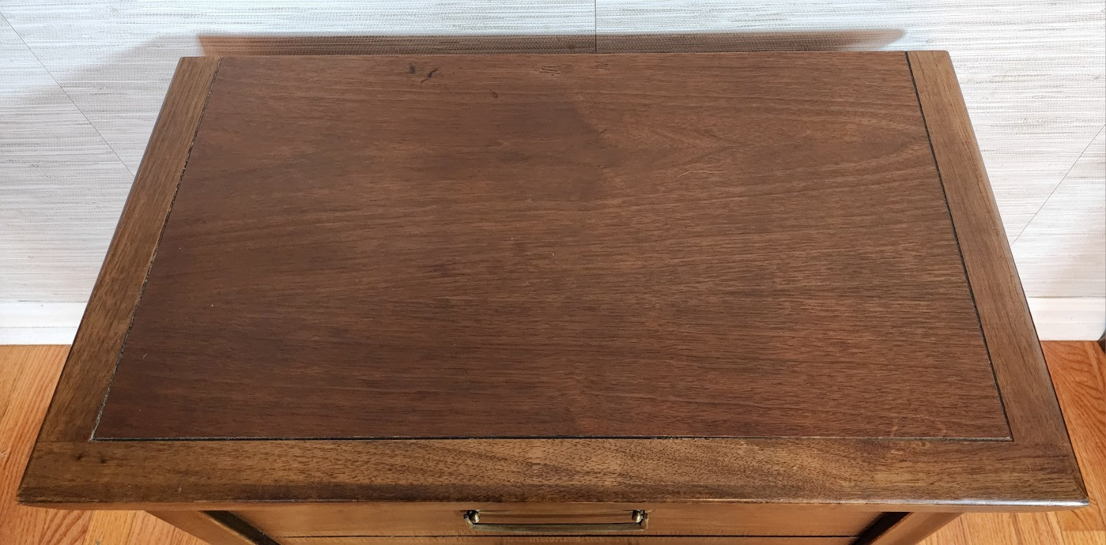 Mid Century Modern Stanley Dresser, 2 Nightstands and Mirror