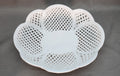 White Ceramic Scalloped Bowl