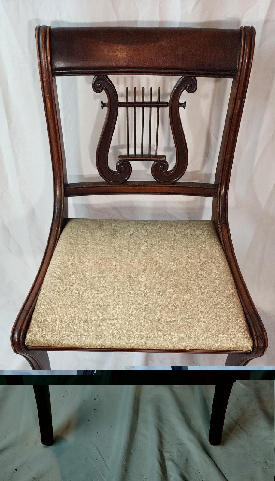 Harp back - Lyre-shaped Backrest Dining Chairs - Set of 6