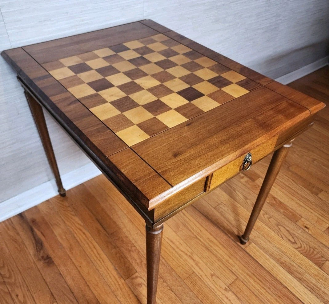 Vintage Chess Table - Including Chess Pieces