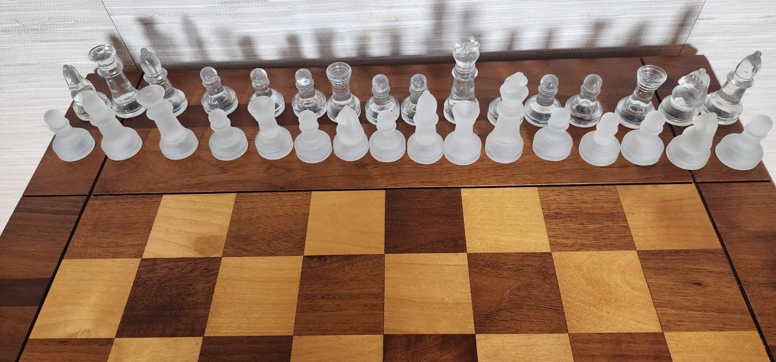 Vintage Chess Table - Including Chess Pieces