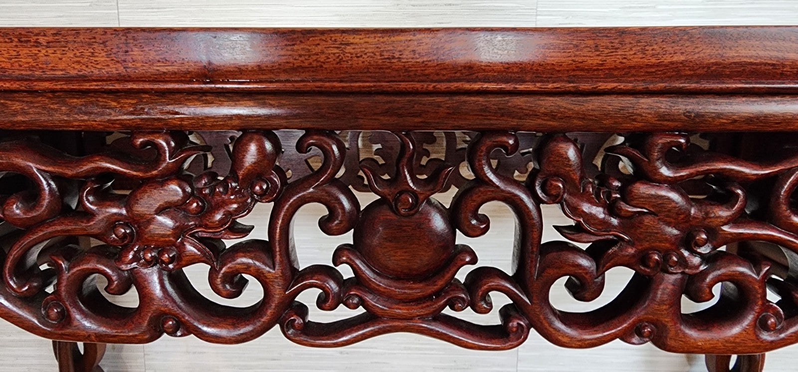 Vintage Chinese Rosewood Dragon Altar Table/Entry Console