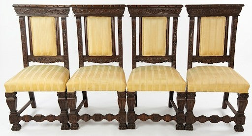Antique Jacobean Chairs - Set of 4