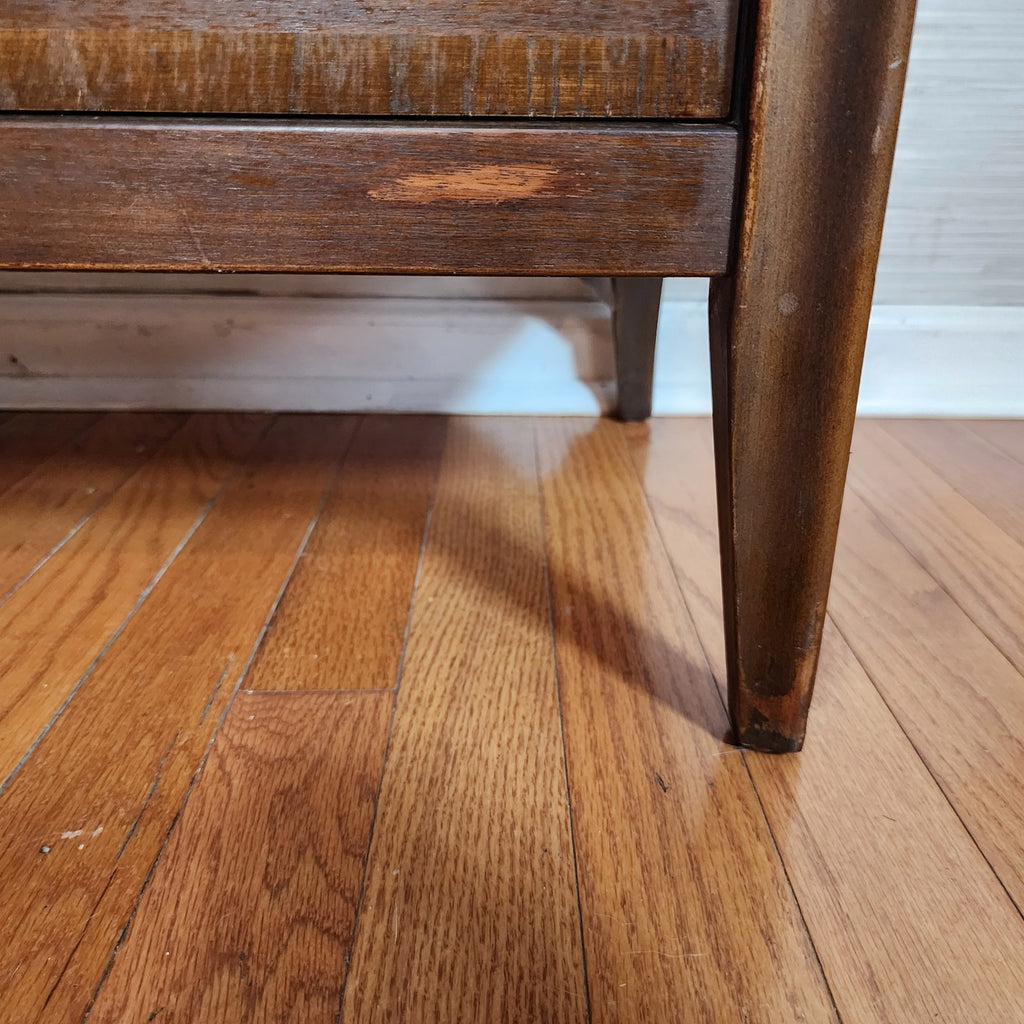 Mid Century Modern Stanley Dresser, 2 Nightstands and Mirror