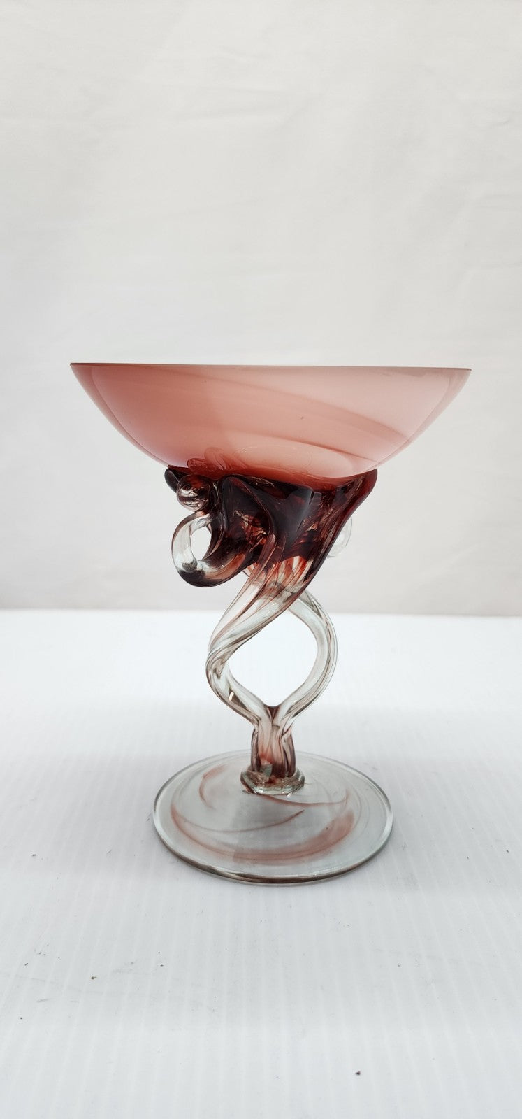 Vintage Jozefina Krosno Art Glass Goblet