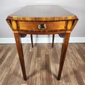 Antique Council Craftsman Inlaid Mahogany George III Federal Drop Leaf Table
