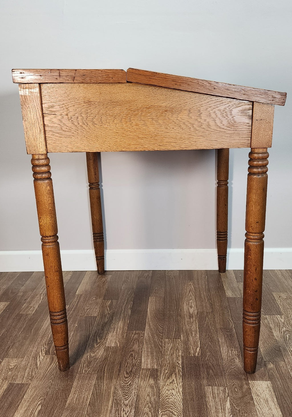 Slant Lift Top Desk Pine Mid 1800s  Antique Dovetailed