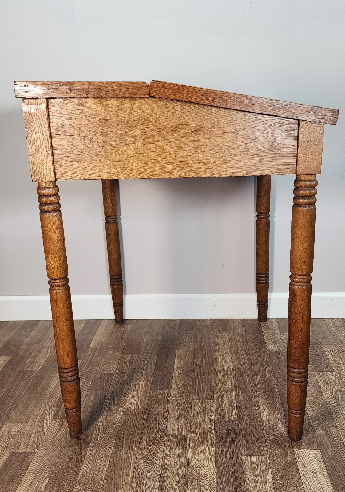 Slant Lift Top Desk Pine Mid 1800s  Antique Dovetailed