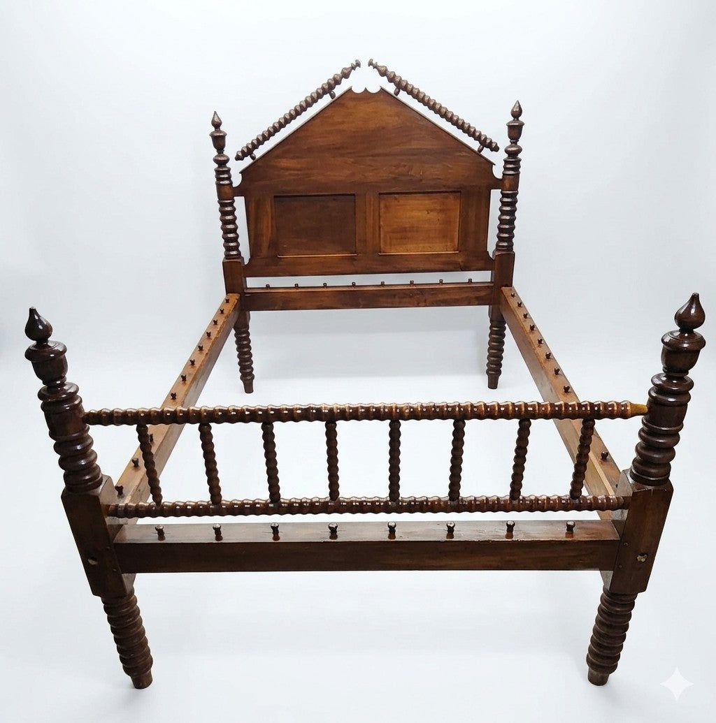 19th Century  Antique Jenny Lind Rope Bed