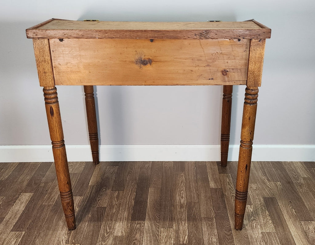 Slant Lift Top Desk Pine Mid 1800s  Antique Dovetailed
