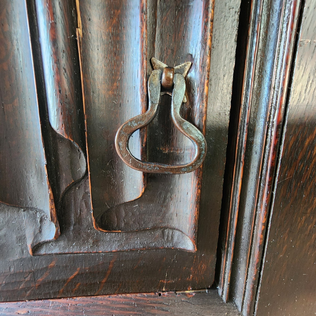 Antique Jacobean Console Entry Cabinet