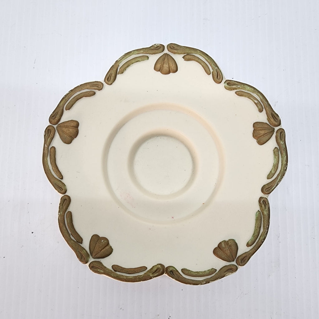 Teapot Decorative Candle Holder Brown Tan Used
