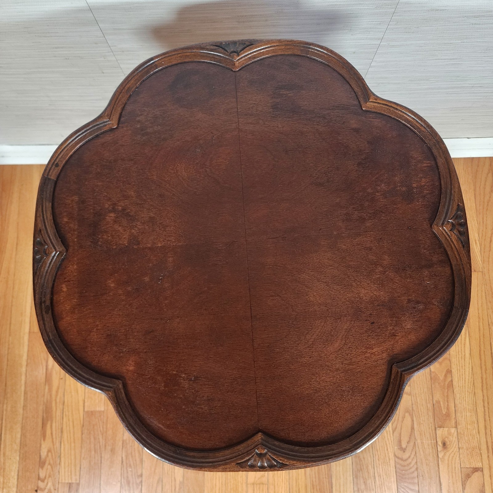 Antique Vintage Pedestal Pie Crust Table