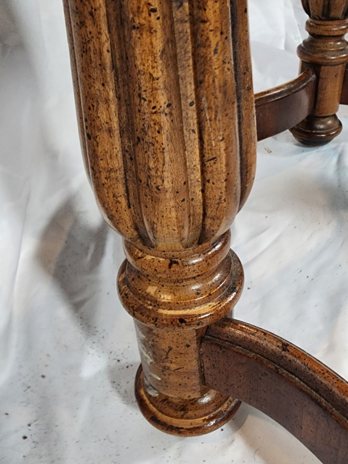 1981 Gordon Antique Glass Top Side Table