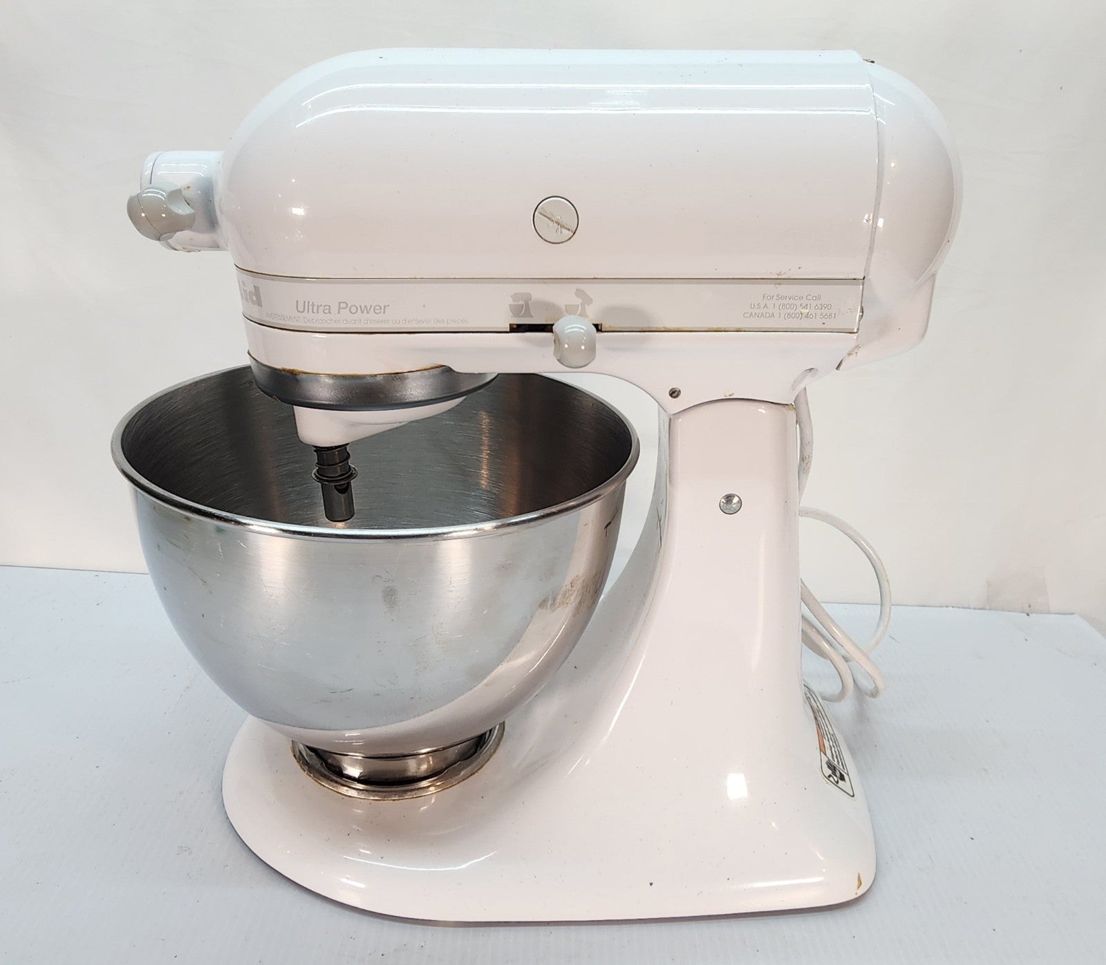 KitchenAid Ultra Power Stand Mixer 10 Speed White KSM90WW w/ Accessories