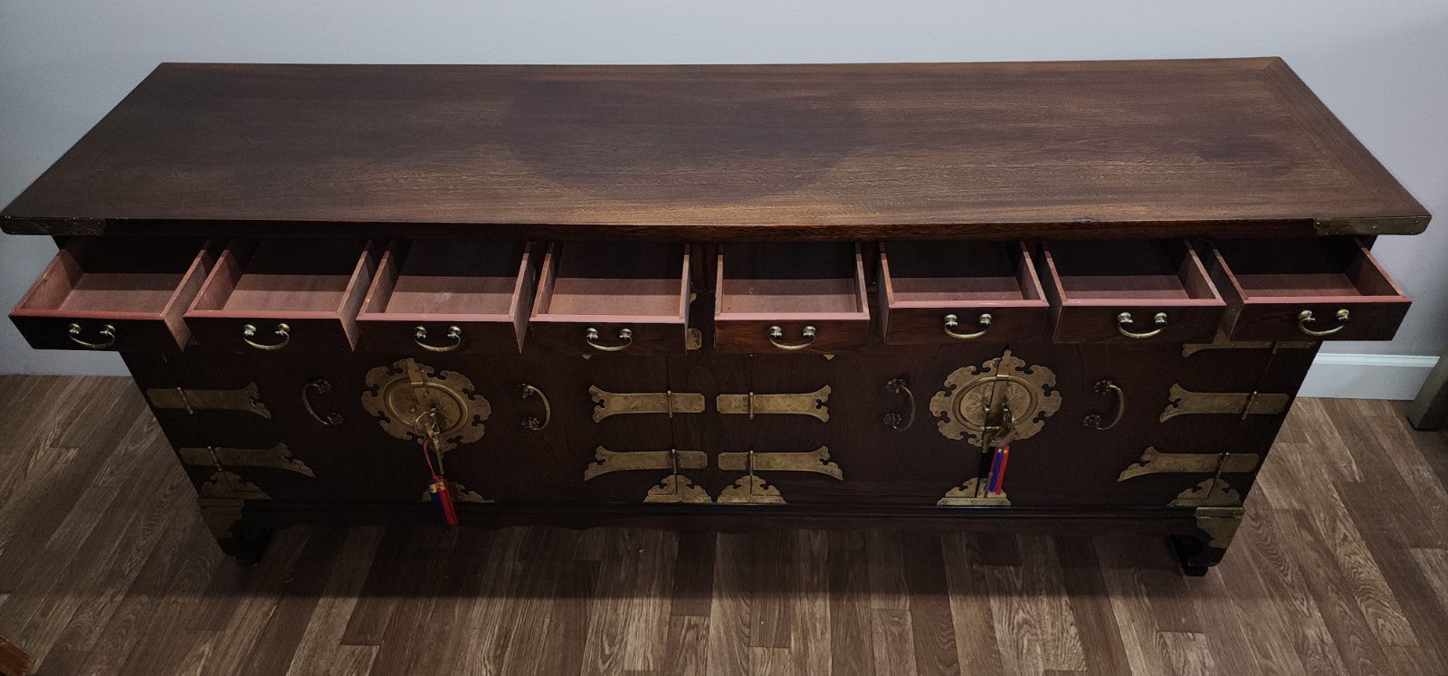 Korean Antique Style Table Chest Console Cabinet