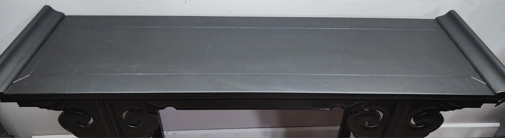 Vintage Asian Style Alter Console Table - Black
