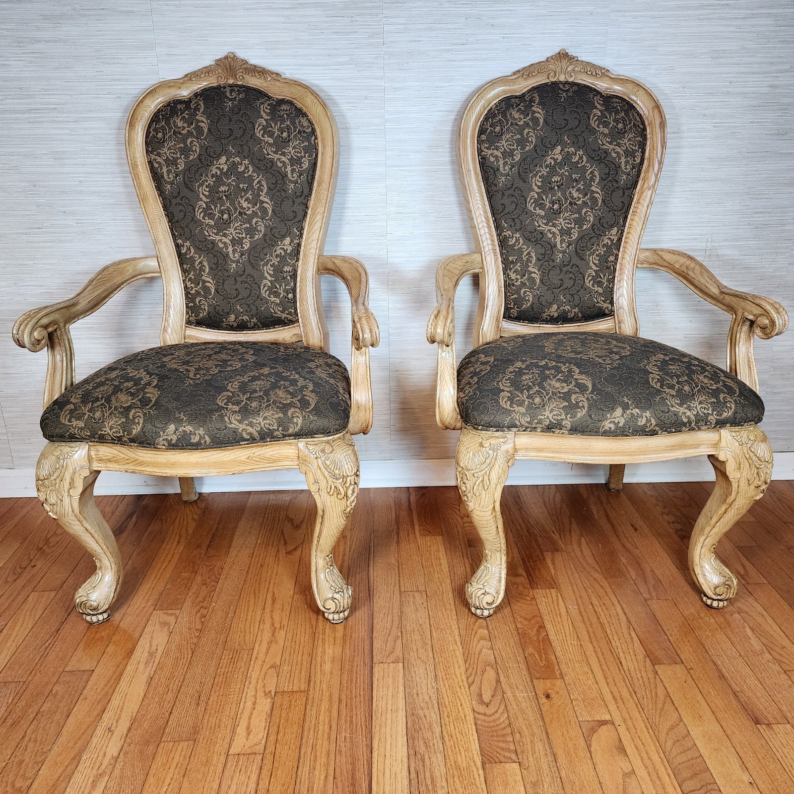 Vintage American Drew Dining Chairs Includes 2 Arm Chairs